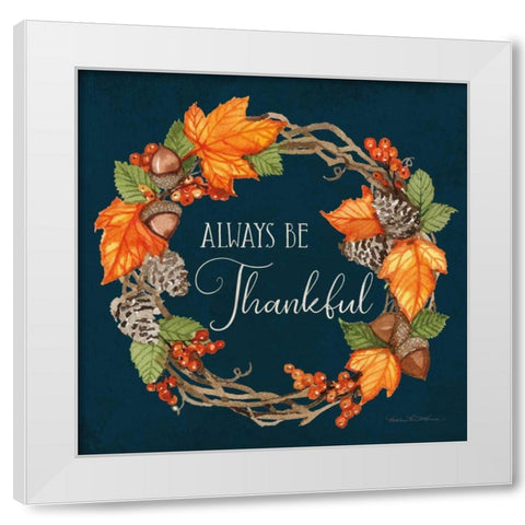 Autumn Splendor III White Modern Wood Framed Art Print by McKenna, Kathleen Parr