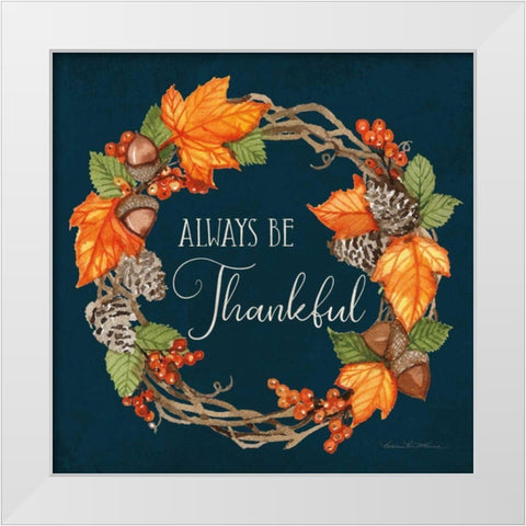 Autumn Splendor III White Modern Wood Framed Art Print by McKenna, Kathleen Parr