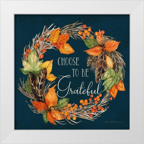 Autumn Splendor IV White Modern Wood Framed Art Print by McKenna, Kathleen Parr