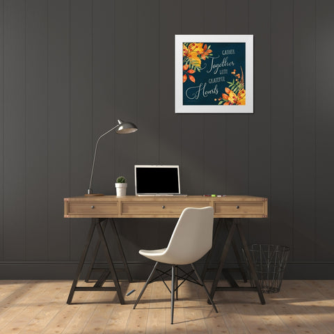 Autumn Splendor V White Modern Wood Framed Art Print by McKenna, Kathleen Parr