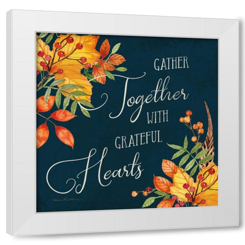 Autumn Splendor V White Modern Wood Framed Art Print by McKenna, Kathleen Parr