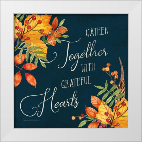 Autumn Splendor V White Modern Wood Framed Art Print by McKenna, Kathleen Parr