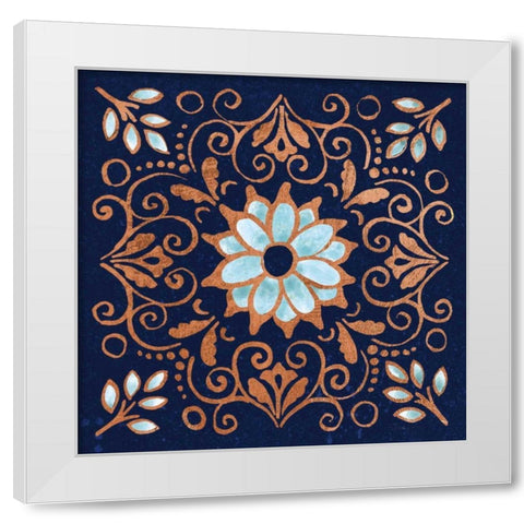 October Garden IX Blue White Modern Wood Framed Art Print by Grove, Beth