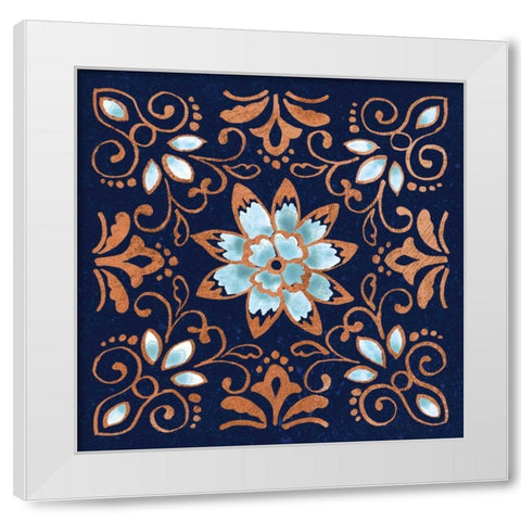October Garden XI Blue White Modern Wood Framed Art Print by Grove, Beth