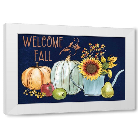 October Garden XIII Blue White Modern Wood Framed Art Print by Grove, Beth