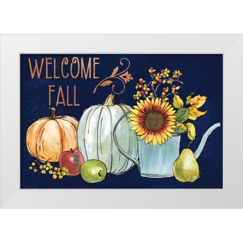 October Garden XIII Blue White Modern Wood Framed Art Print by Grove, Beth