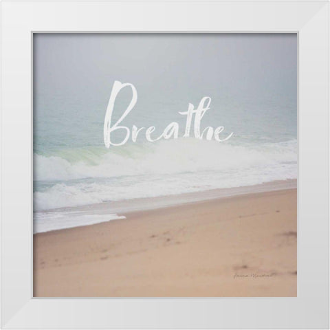 Serene Sea I White Modern Wood Framed Art Print by Marshall, Laura