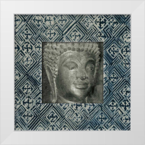 Moment of Zen I Batik White Modern Wood Framed Art Print by Wild Apple Portfolio