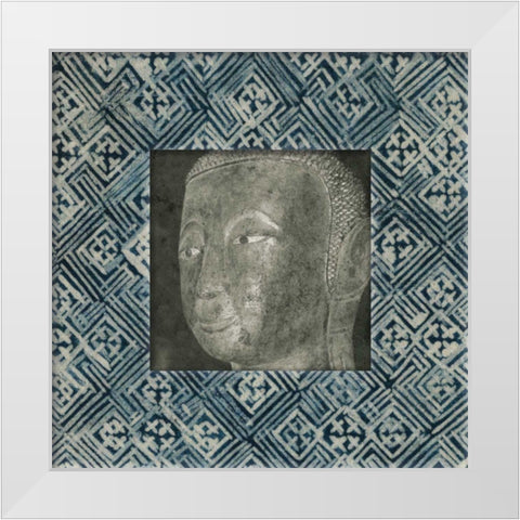 Moment of Zen II Batik White Modern Wood Framed Art Print by Wild Apple Portfolio