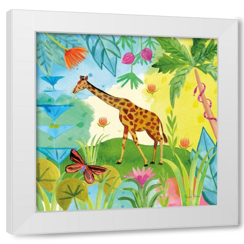 The Big Jungle IV White Modern Wood Framed Art Print by Zaman, Farida