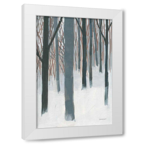 Winter Woods White Modern Wood Framed Art Print by Lovell, Kathrine