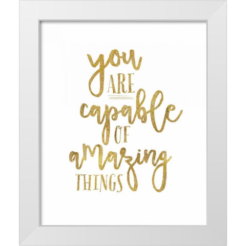 Self Reflection IV White Modern Wood Framed Art Print by Wild Apple Portfolio