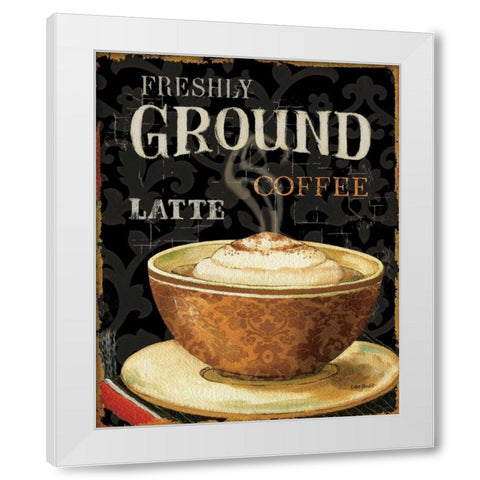 Today s Coffee II White Modern Wood Framed Art Print by Audit, Lisa