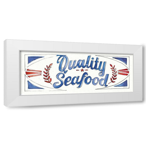 Seafood Shanty VIII White Modern Wood Framed Art Print by Tavoletti, Anne