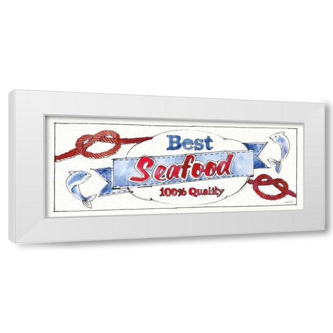 Seafood Shanty IX White Modern Wood Framed Art Print by Tavoletti, Anne