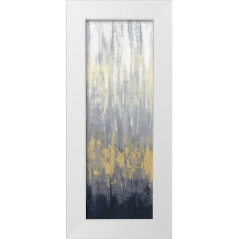 Rain on Asphalt II Navy White Modern Wood Framed Art Print by Vassileva, Silvia