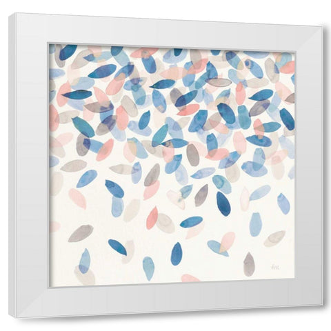 Spring Cascade II Blue Crop White Modern Wood Framed Art Print by Marshall, Laura