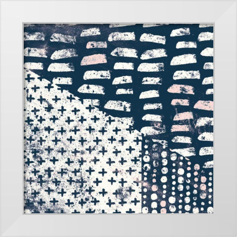 Mark Making Tile II with Blush White Modern Wood Framed Art Print by Hershey, Moira