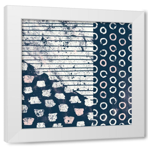 Mark Making Tile IV with Blush White Modern Wood Framed Art Print by Hershey, Moira