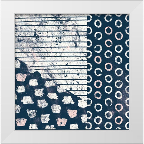 Mark Making Tile IV with Blush White Modern Wood Framed Art Print by Hershey, Moira