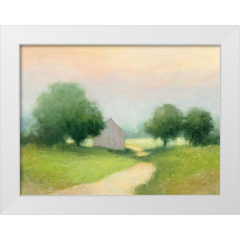 Country Road White Modern Wood Framed Art Print by Purinton, Julia