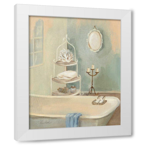 Steam Bath IV - Wag White Modern Wood Framed Art Print by Vassileva, Silvia