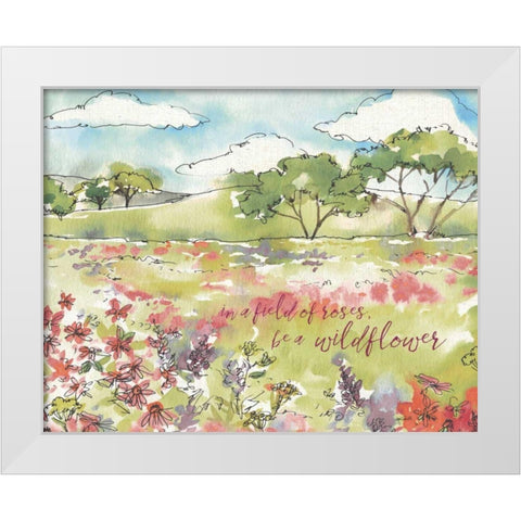 Simply Petals VIII Warm Crop White Modern Wood Framed Art Print by Tavoletti, Anne