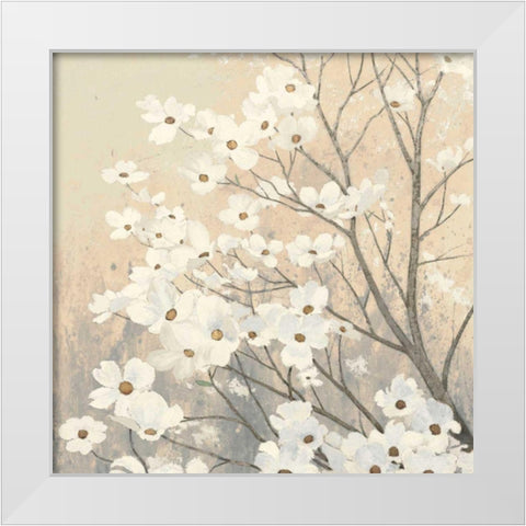 Dogwood Blossoms II Neutral White Modern Wood Framed Art Print by Wiens, James