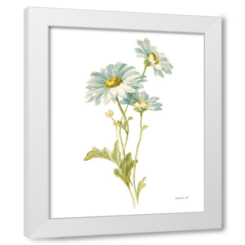 Floursack Florals on White III White Modern Wood Framed Art Print by Nai, Danhui