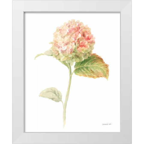 Floursack Florals on White V White Modern Wood Framed Art Print by Nai, Danhui