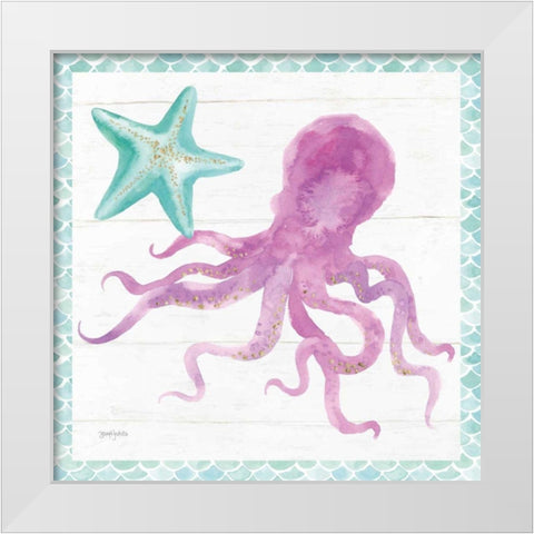 Mermaid Friends V White Modern Wood Framed Art Print by Jackson, Jenaya