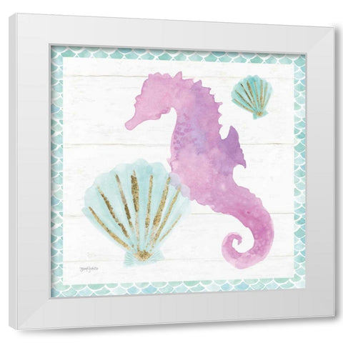 Mermaid Friends VI White Modern Wood Framed Art Print by Jackson, Jenaya