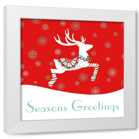 Mod Holiday I White Modern Wood Framed Art Print by Wild Apple Portfolio