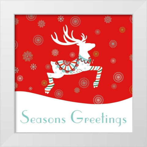 Mod Holiday I White Modern Wood Framed Art Print by Wild Apple Portfolio