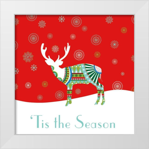 Mod Holiday IV White Modern Wood Framed Art Print by Wild Apple Portfolio