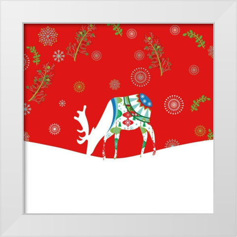 Mod Holiday VIII White Modern Wood Framed Art Print by Wild Apple Portfolio