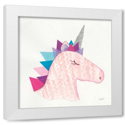 Unicorn Power I White Modern Wood Framed Art Print by Prahl, Courtney