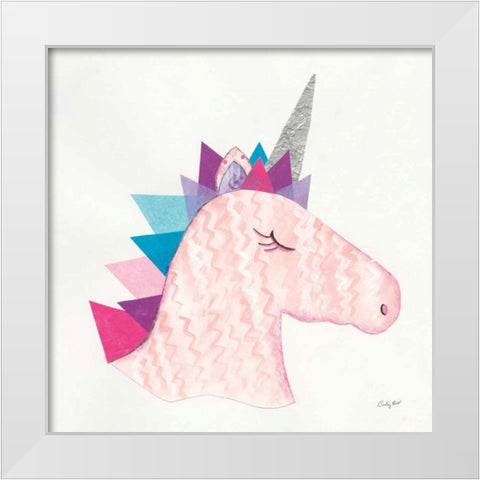 Unicorn Power I White Modern Wood Framed Art Print by Prahl, Courtney