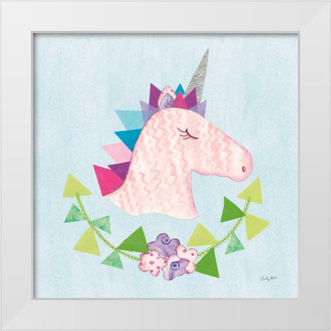 Unicorn Power III White Modern Wood Framed Art Print by Prahl, Courtney