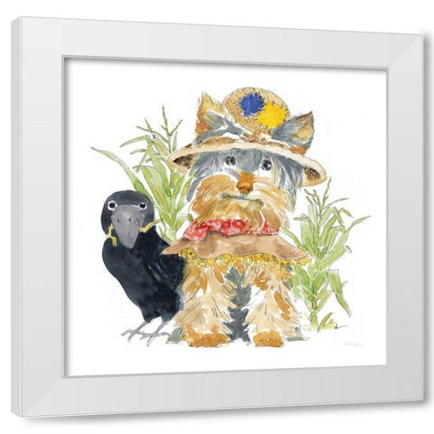 Halloween Pets IV White Modern Wood Framed Art Print by Grove, Beth