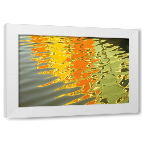 Reflections of Burano III White Modern Wood Framed Art Print by Aledanda