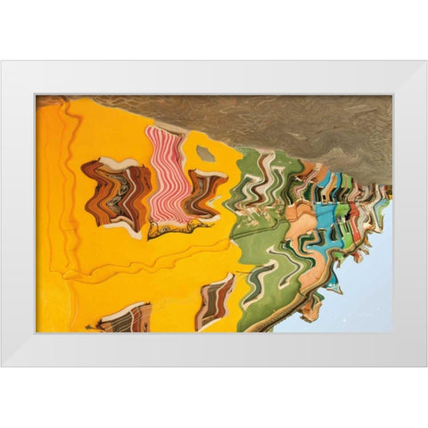 Reflections of Burano VI White Modern Wood Framed Art Print by Aledanda