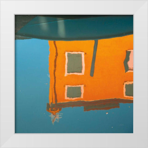 Reflections of Burano VII White Modern Wood Framed Art Print by Aledanda