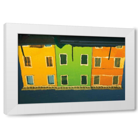 Reflections of Burano IX White Modern Wood Framed Art Print by Aledanda