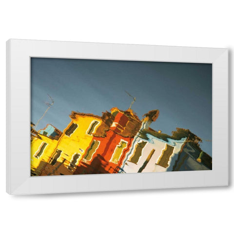 Reflections of Burano XI White Modern Wood Framed Art Print by Aledanda