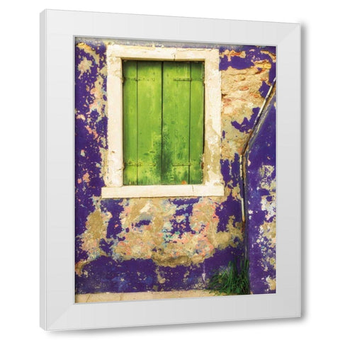 Windows of Burano I White Modern Wood Framed Art Print by Aledanda