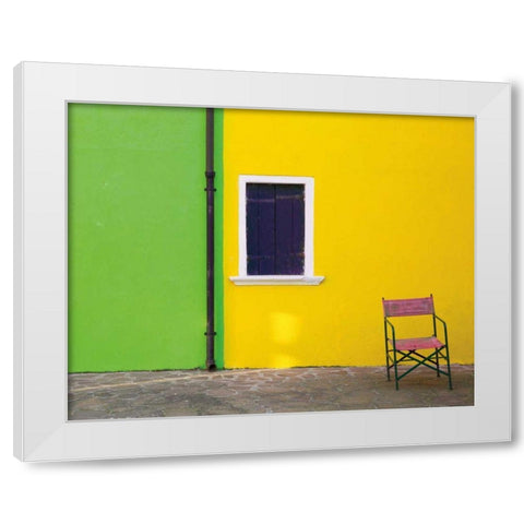 Windows of Burano II White Modern Wood Framed Art Print by Aledanda