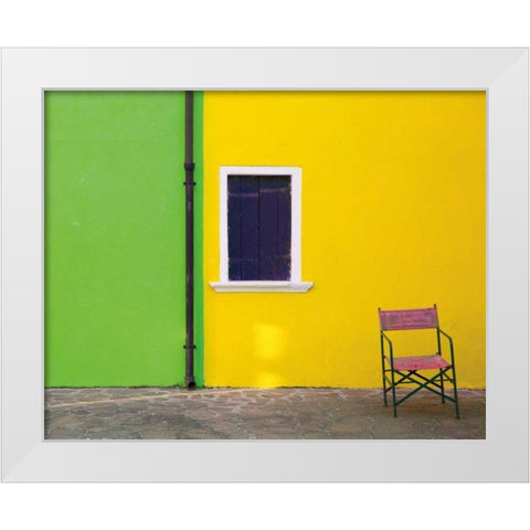 Windows of Burano II White Modern Wood Framed Art Print by Aledanda