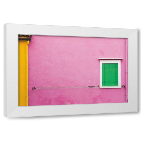 Windows of Burano V White Modern Wood Framed Art Print by Aledanda