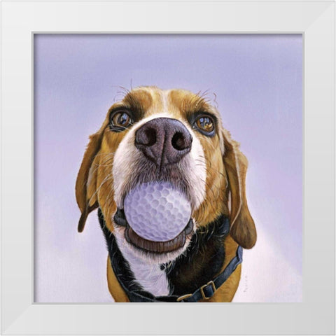 Denver White Modern Wood Framed Art Print by Ruby, James